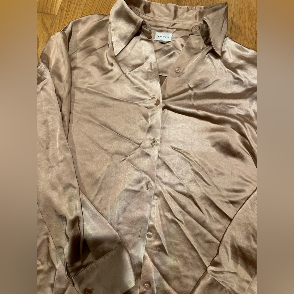 Revolve Song of Style Silk Button Down